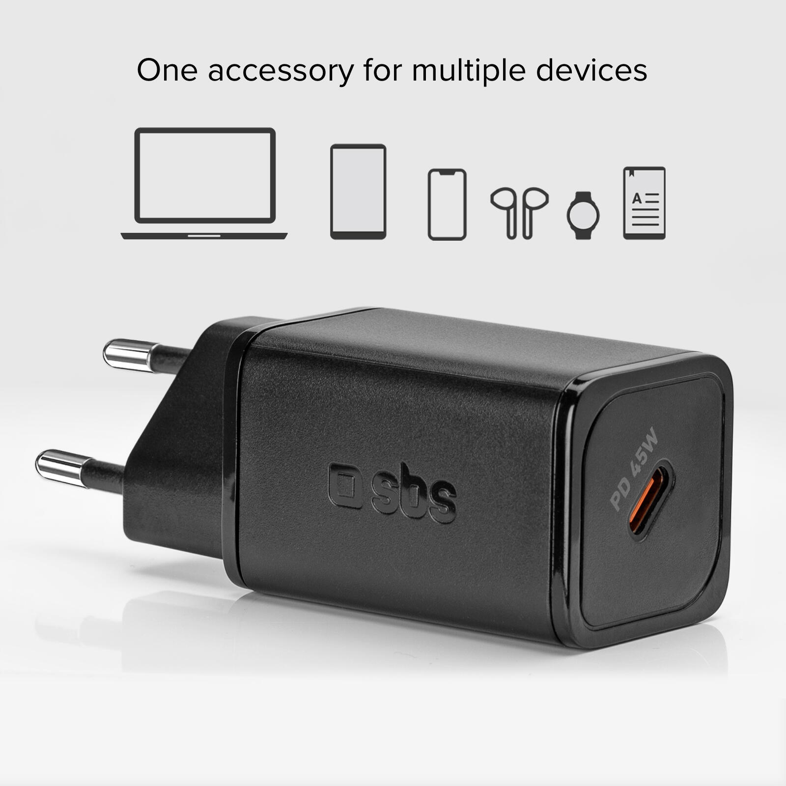 Caricabatterie da muro GaN, 1 uscita USB-C PD 45W 2/7