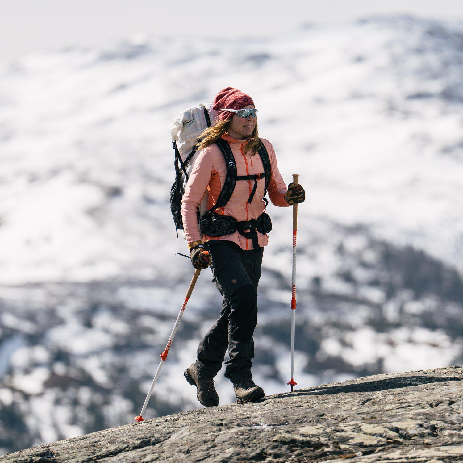 All-Season Alpine Aluminium Trekking Poles with Cork Grip 145 cm 2/7