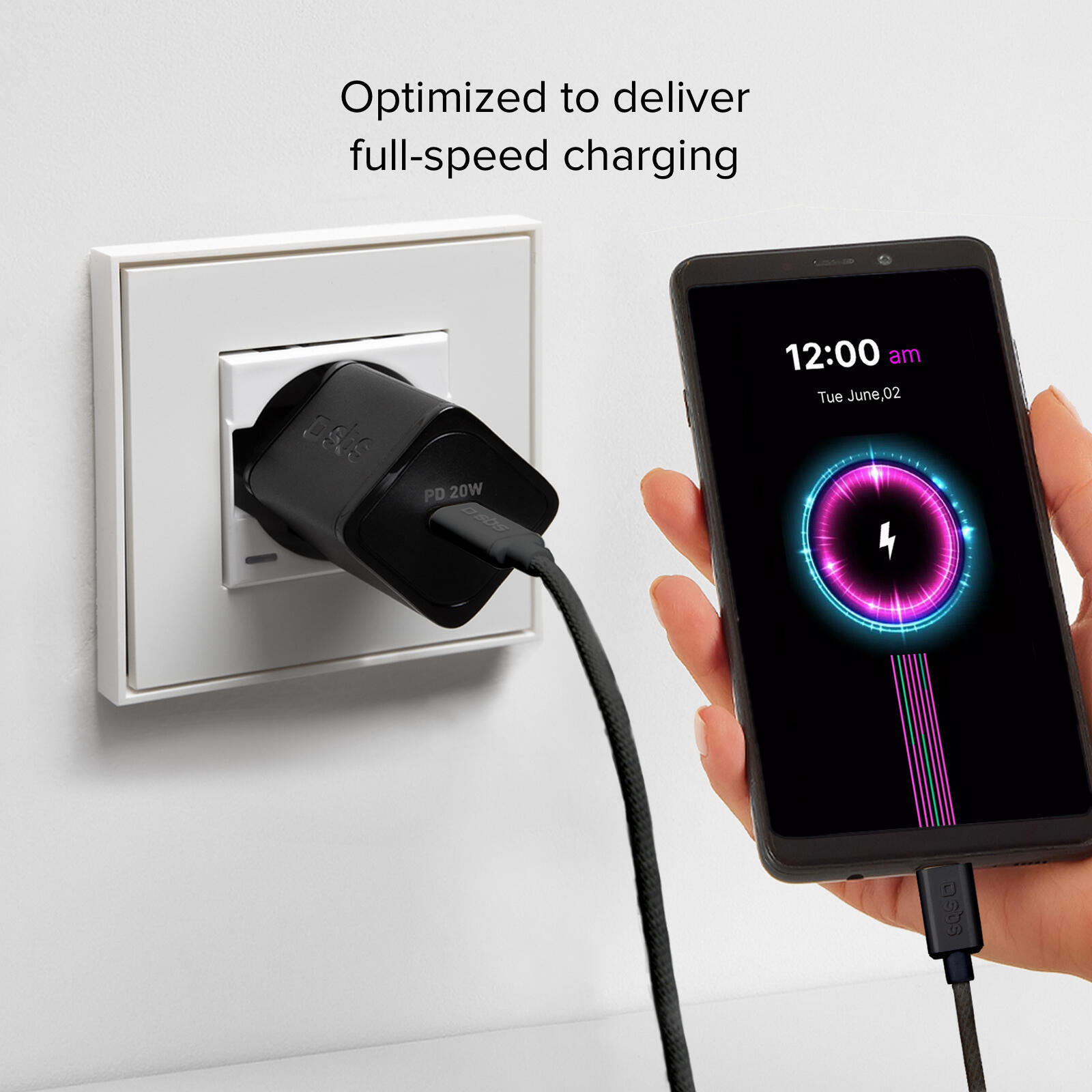 Câble textile USB-C - USB-C avec serre-câble, 1,5 mètre 7/7