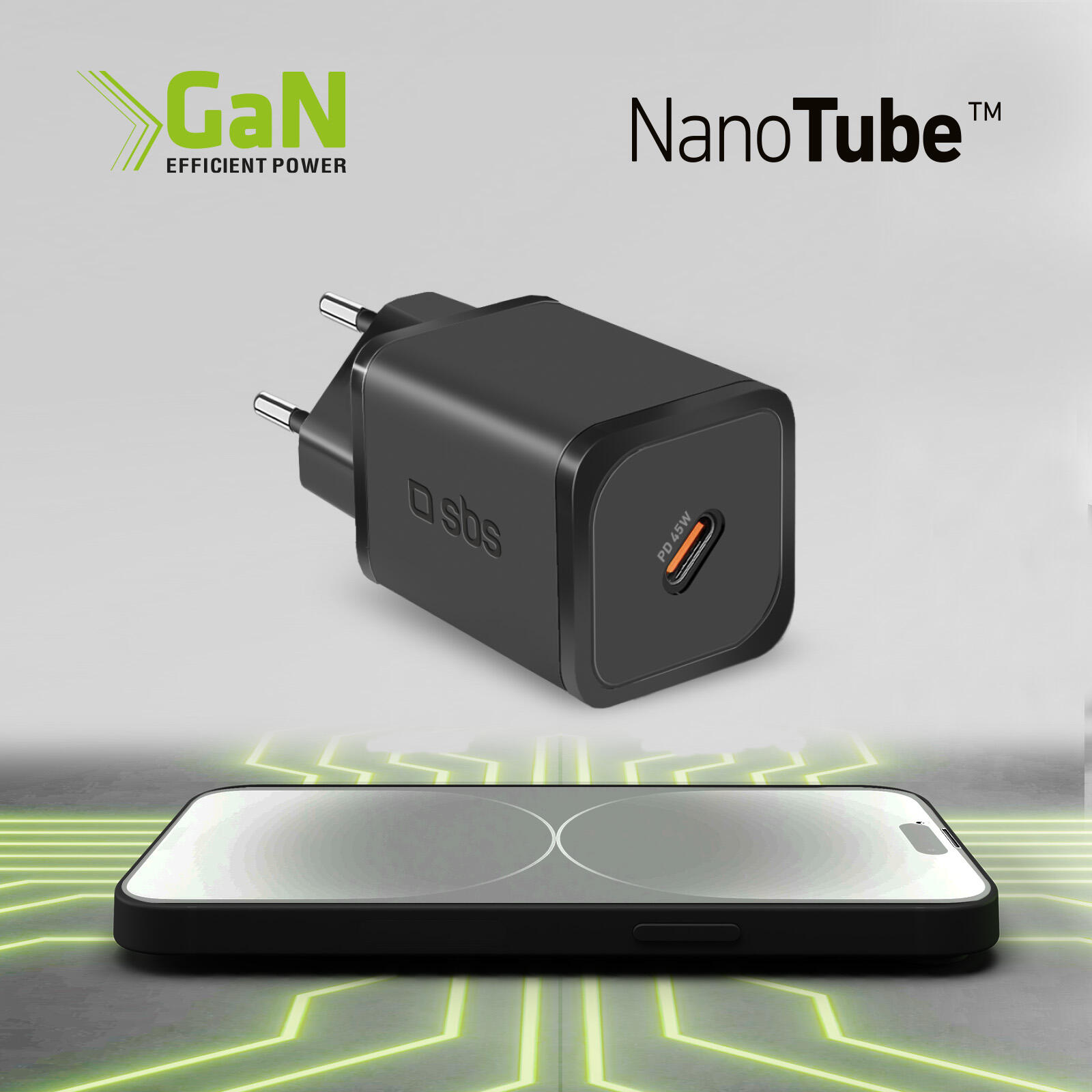 Caricabatterie da muro GaN, 1 uscita USB-C PD 45W 7/7