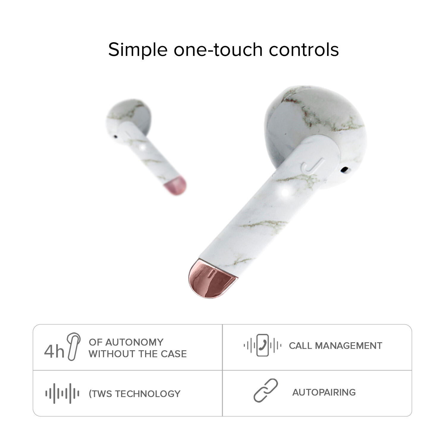 Hoox - Écouteurs TWS avec technologie Dual Leader 3/4