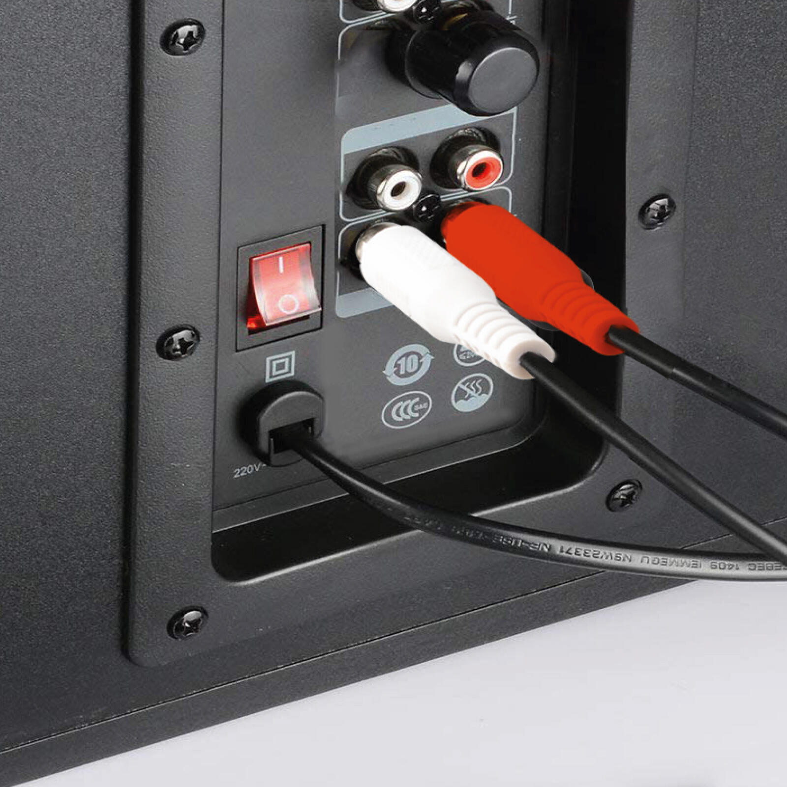 Cavo audio da 2 RCA maschio a 2 RCA maschio 3/3