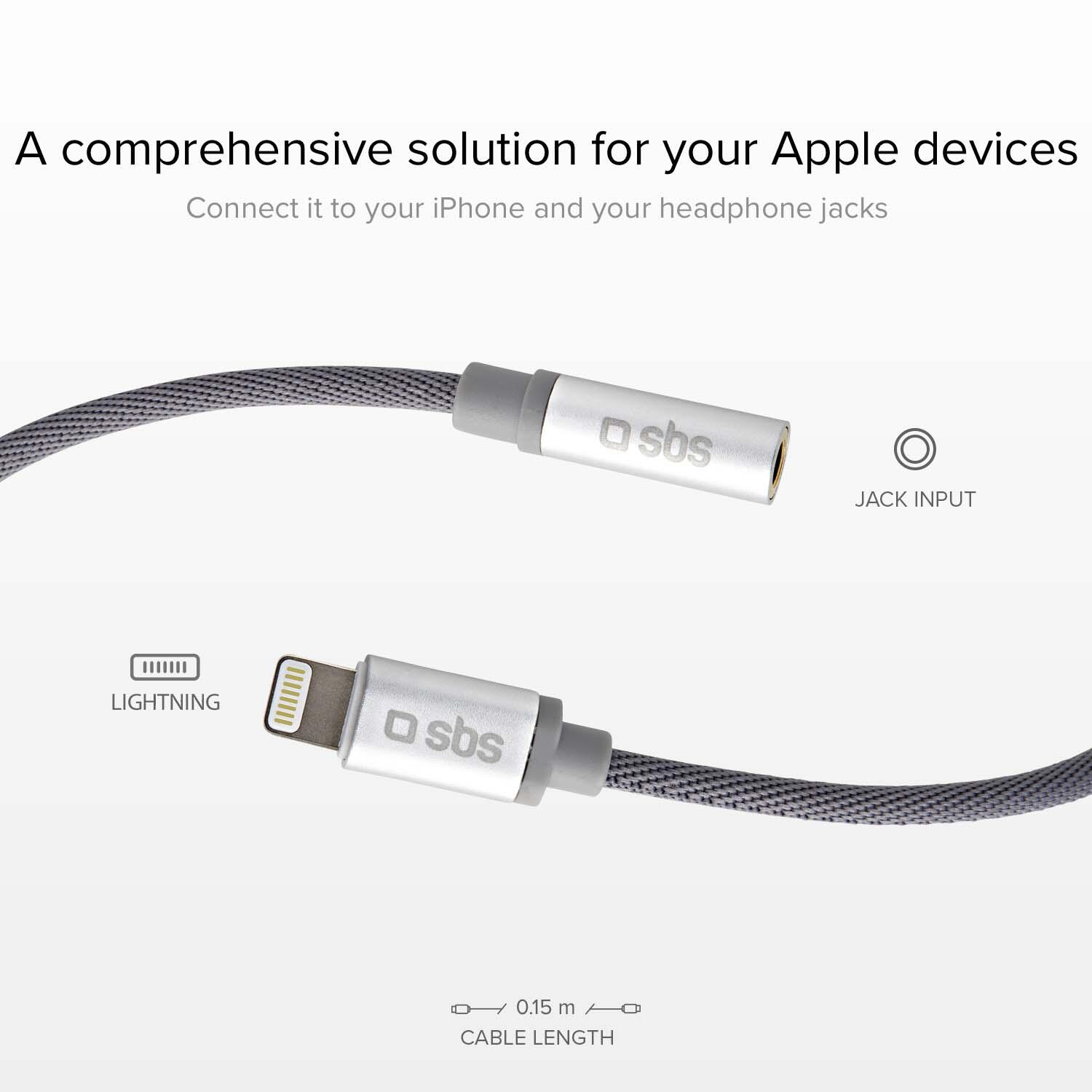 Adaptateur Lightning mâle – jack femelle 2/4