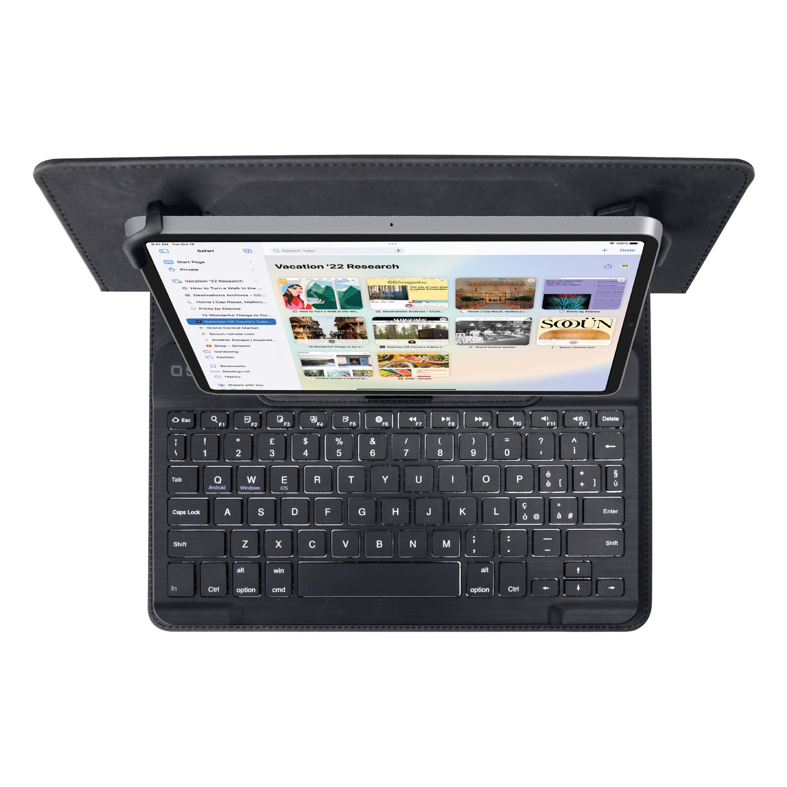Clavier sans fil universel avec étui livre intégré 2/7