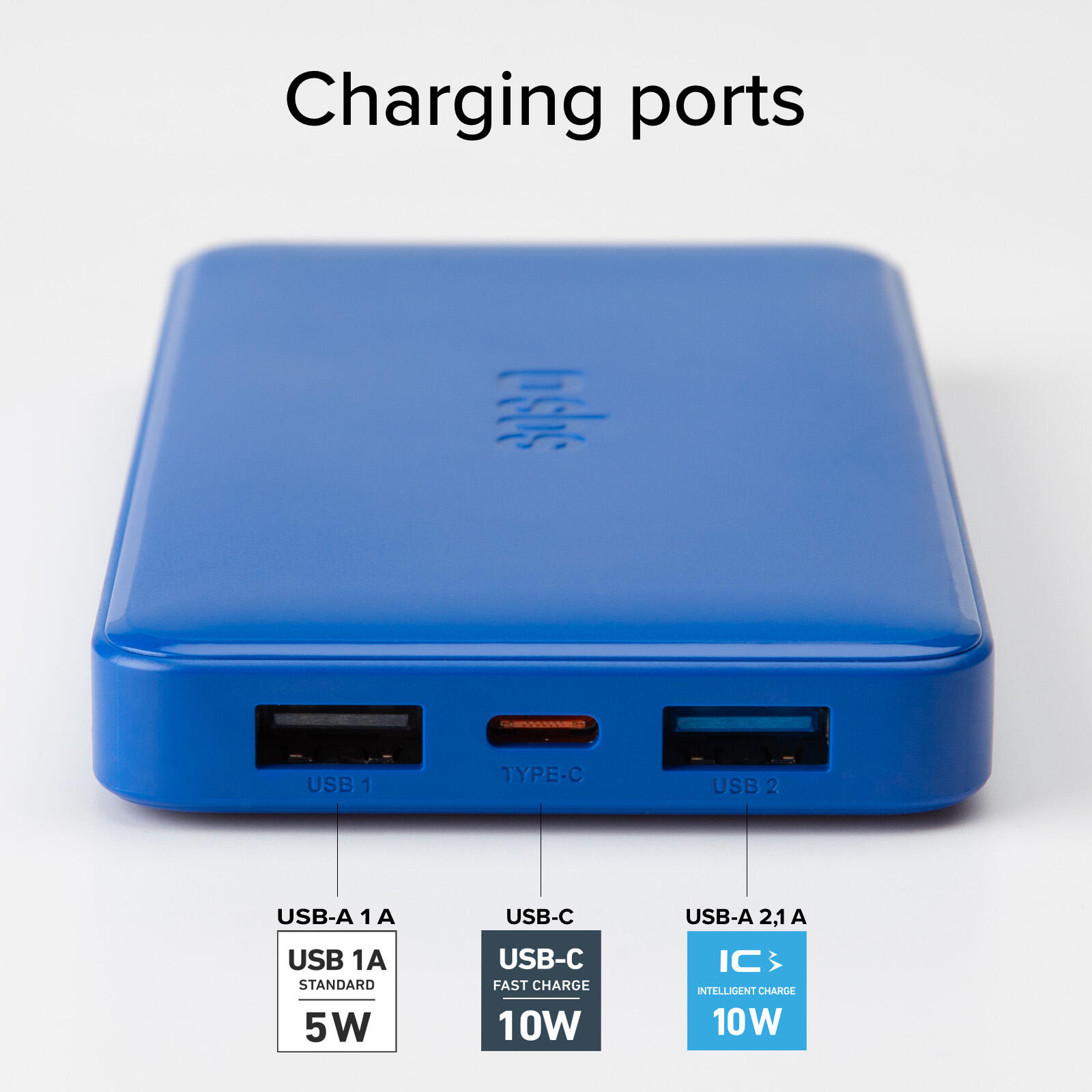 Power bank 10.000 mAh extra slim con porta USB 2.1A Intelligent Charge (IC) 3/7