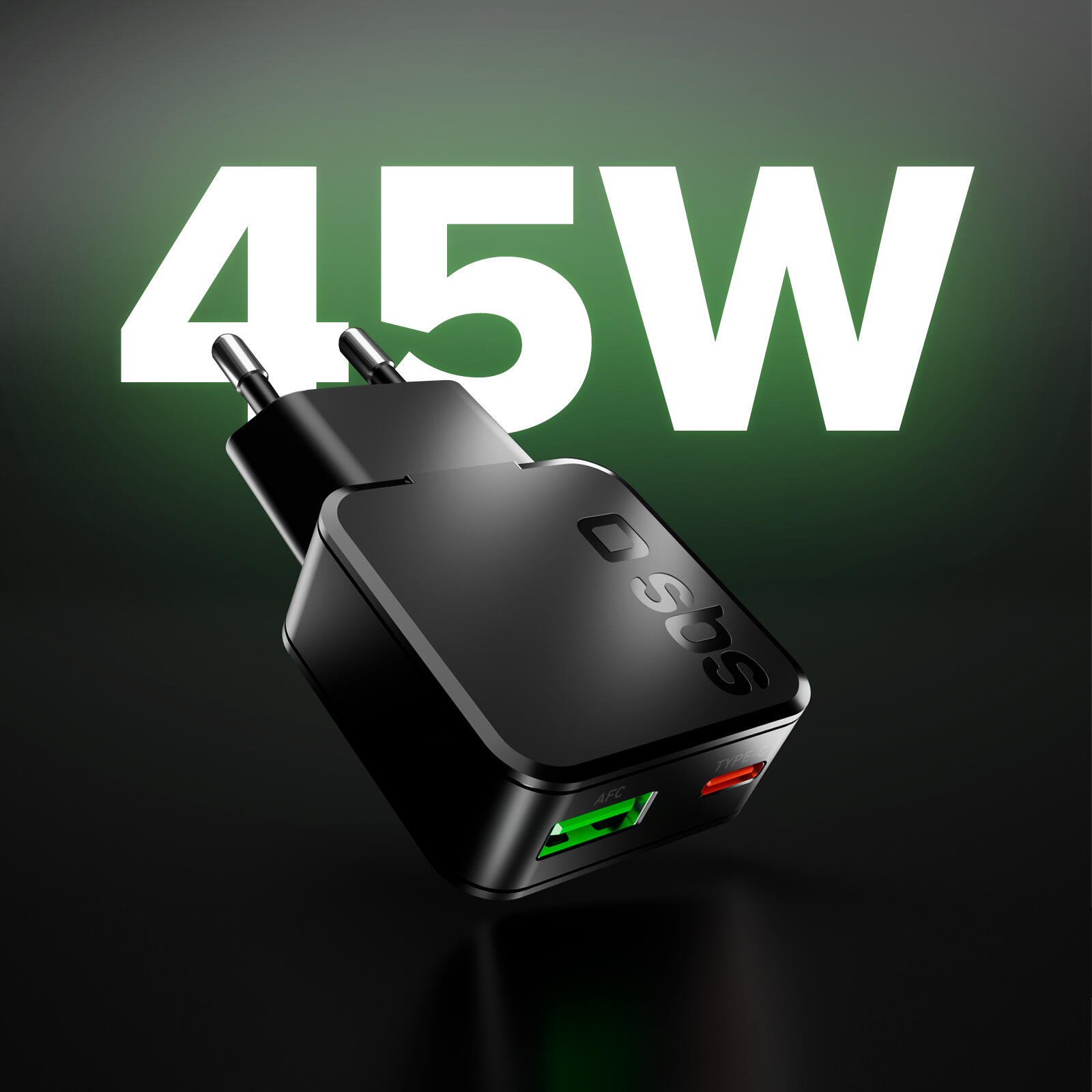 Caricatore da muro 45w USB-C Ultra Slim con doppia porta 2/7