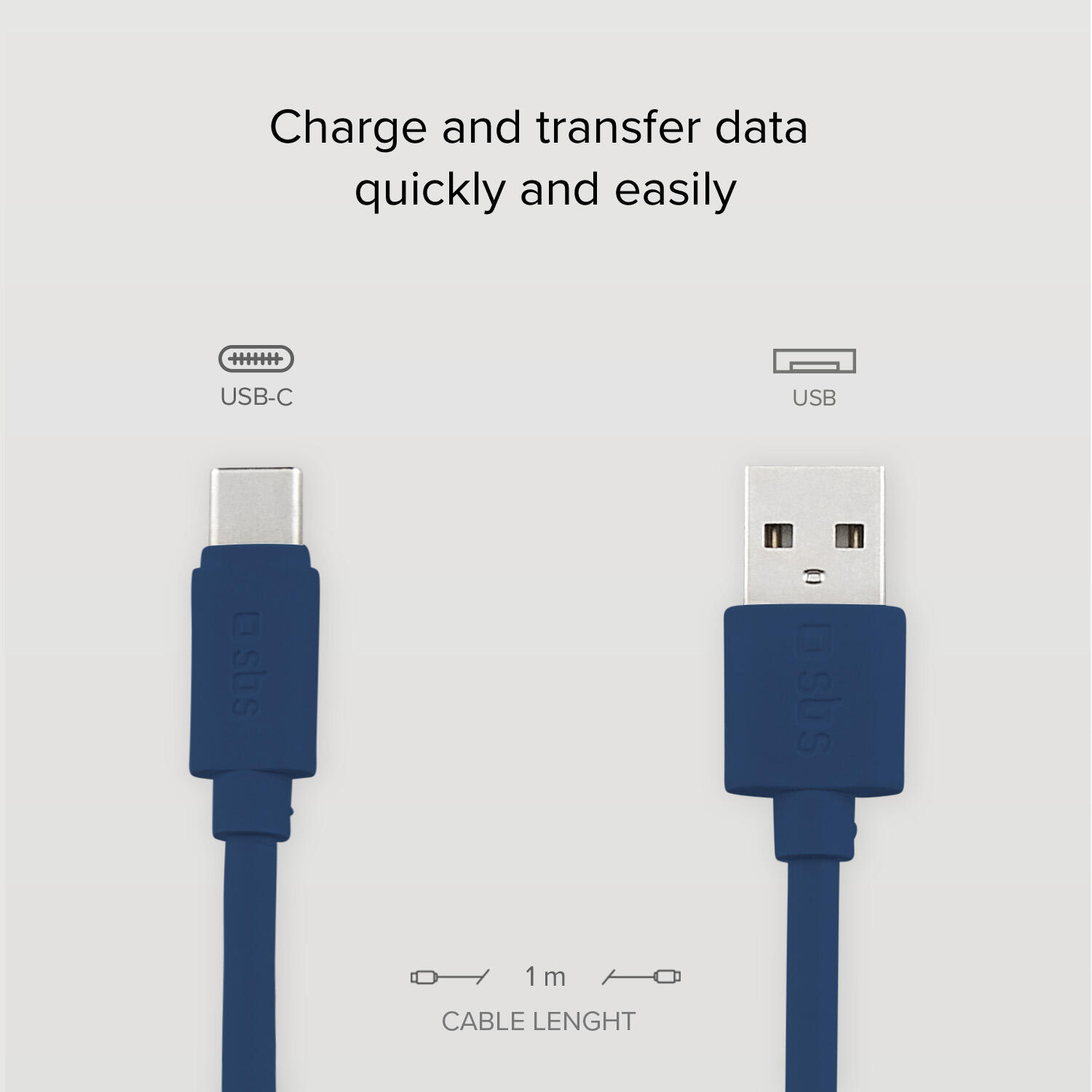 Cavo dati in silicone 1.5 m - Connettori USB a USB-C 2/4