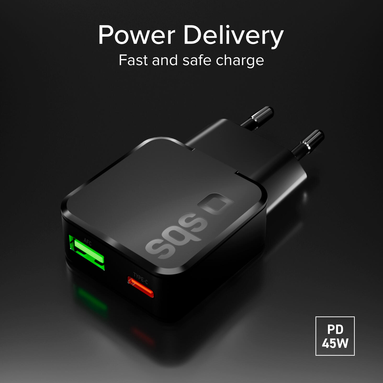 Caricatore da muro 45w USB-C Ultra Slim con doppia porta 5/7