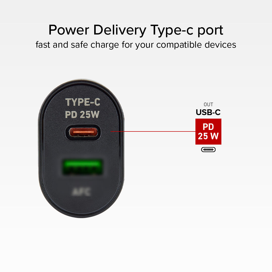 Caricatore caricabatterie 25 Watt - Ricarica ultra rapida e uscita USB-C 3/7