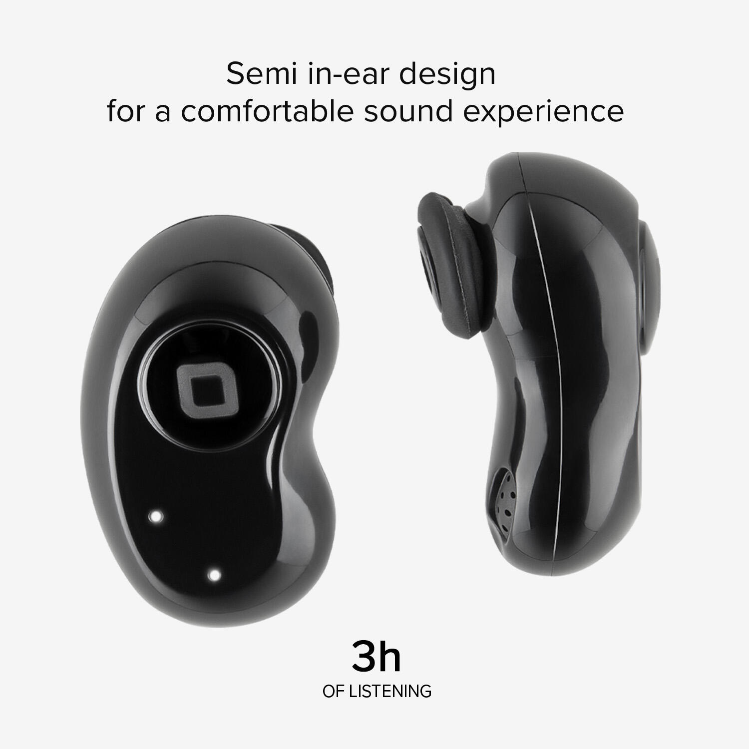 Twin Black Gem - Écouteurs semi intra-auriculaires TWS 2/5