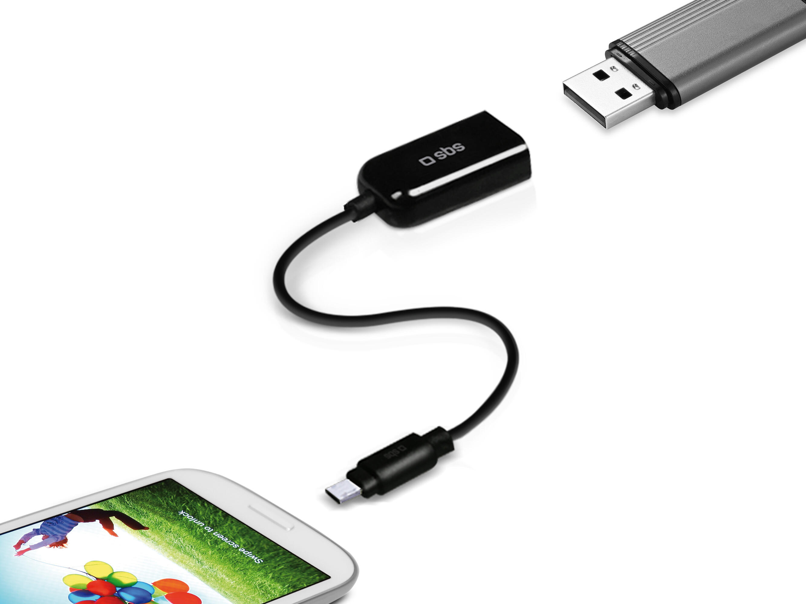 Câble OTG avec adaptateur USB pour smartphones et tablettes 2/2