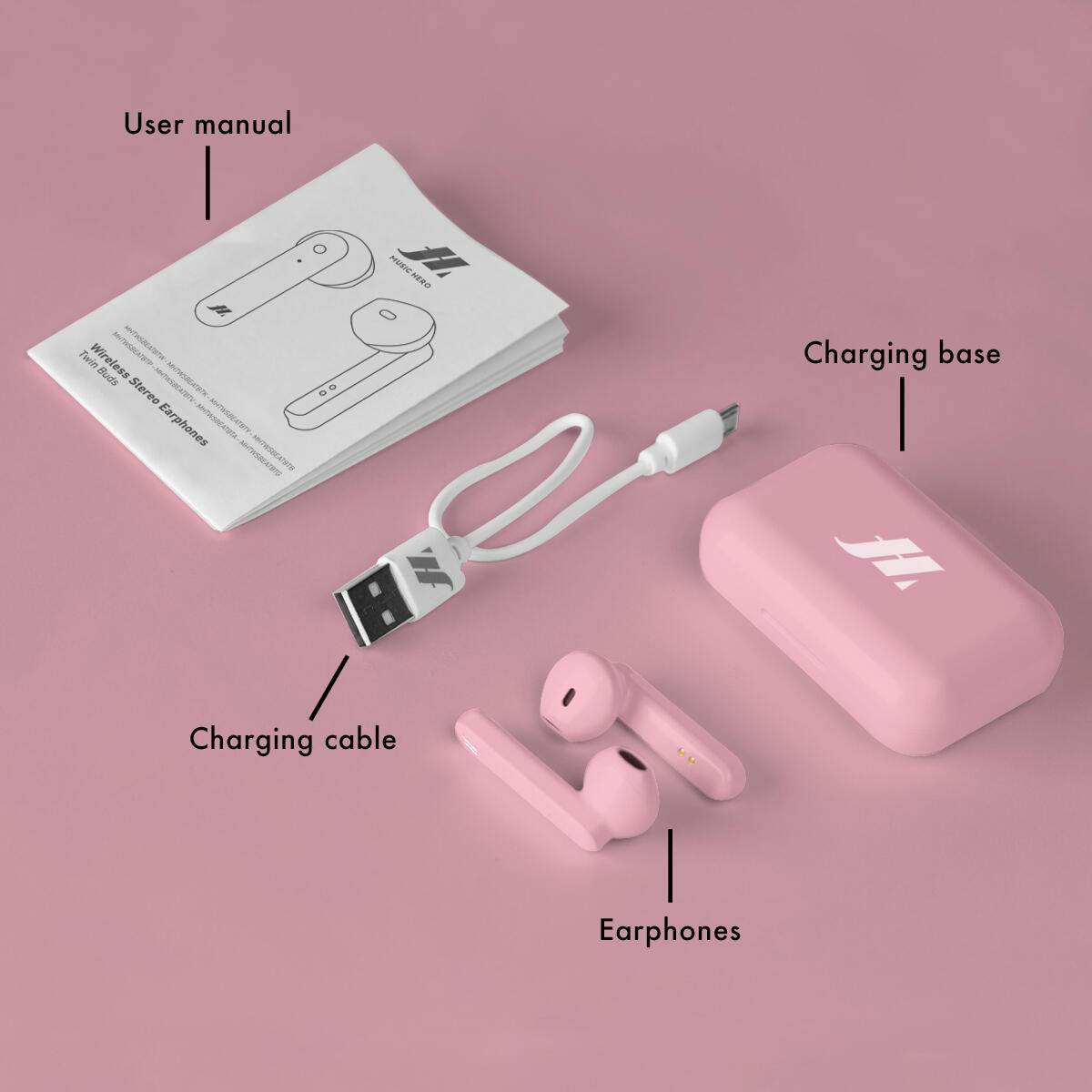 TWS Beat – Écouteurs Twin avec marche-arrêt automatique et station de charge 6/7