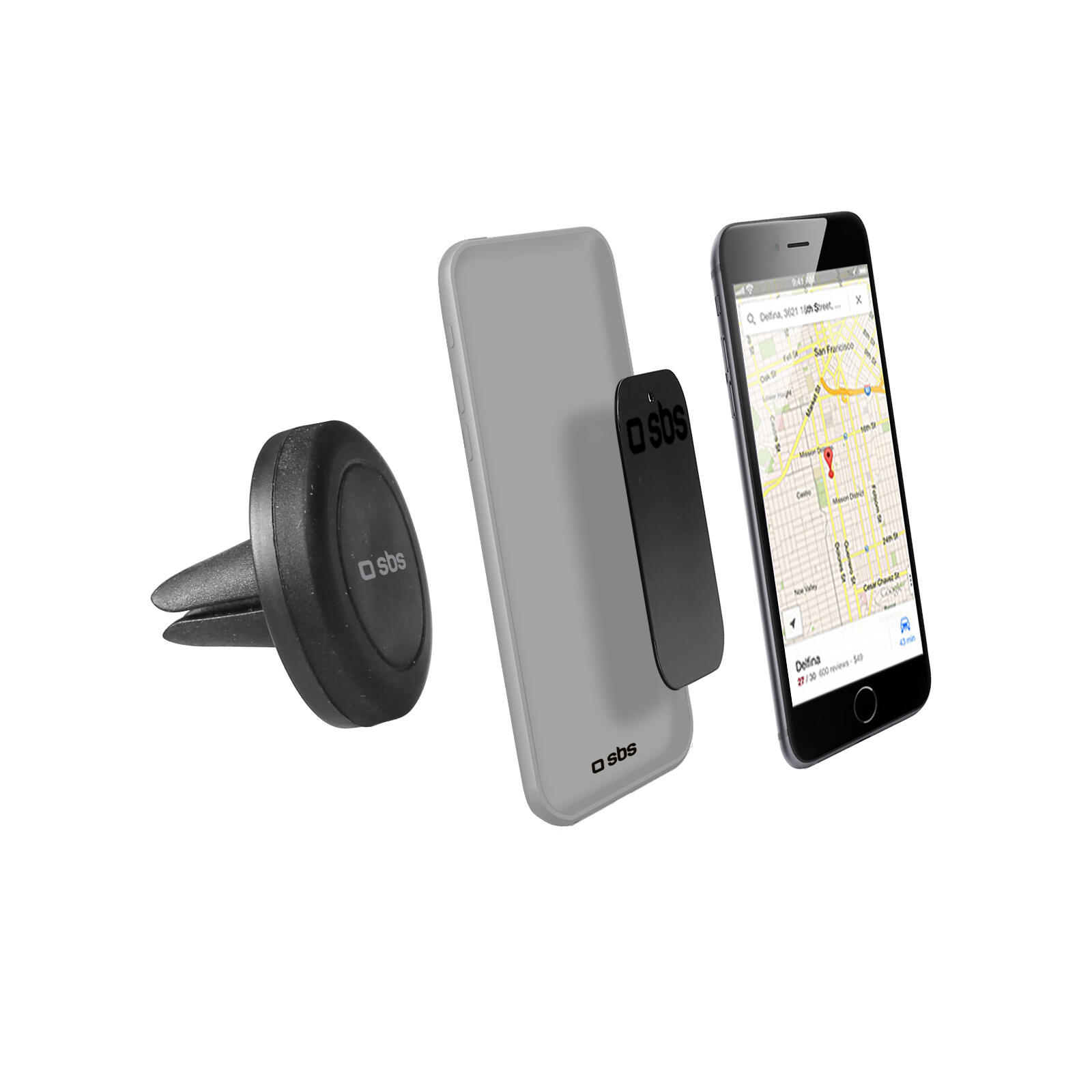 Support universel pour auto avec aimant 3/4