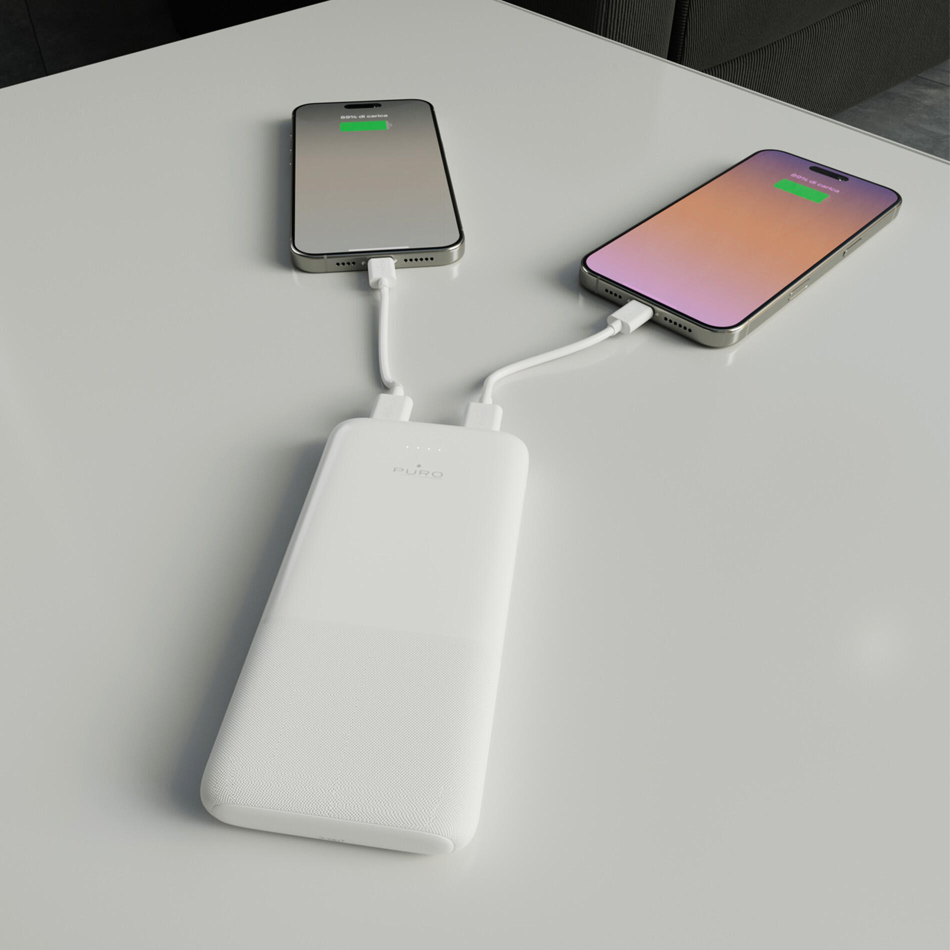 Power Bank 10000mAh con 2 porte USB-A e 1 USB-C 6/6