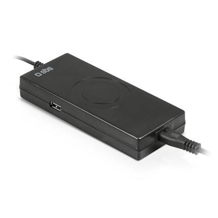 Draagbare voedingsadapter voor notebooks, 90W, inclusief adapters.
