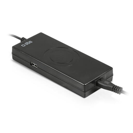 Draagbare voedingsadapter voor notebooks, 90W, inclusief adapters.
