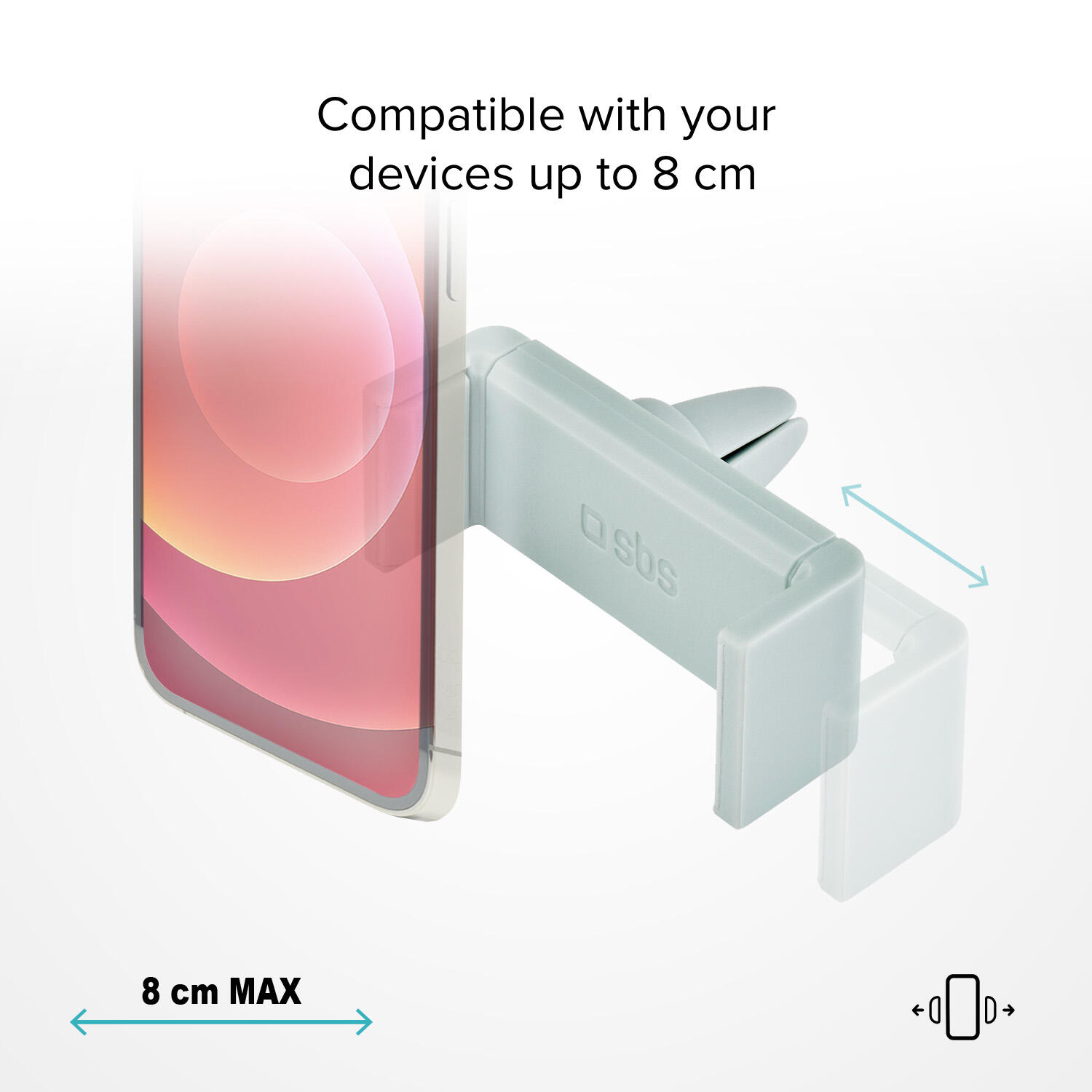Supporto auto per telefono con fissaggio a clip 2/4