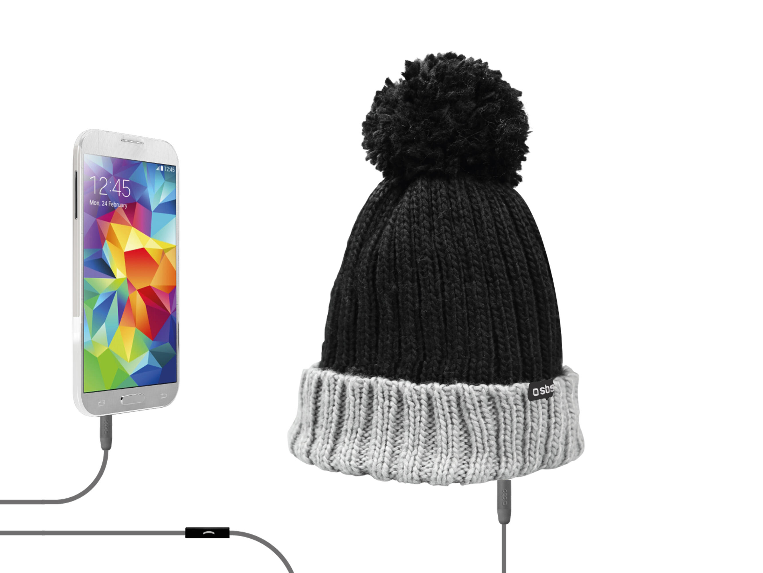 Cappello invernale con cuffie stereo integrate e microfono 2/2