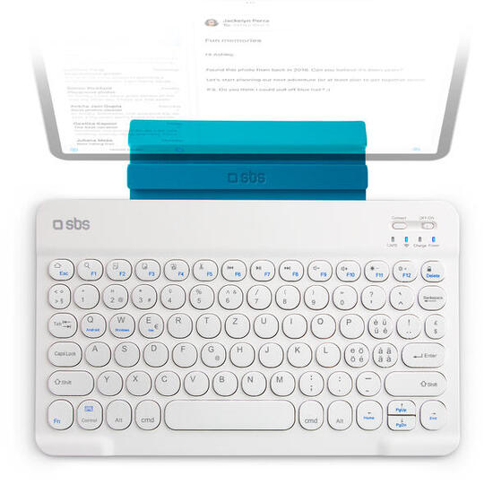 Kabellose deutschschweizer Universaltastatur mit Ständerfunktion