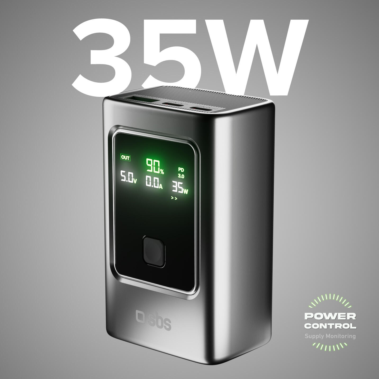 LCD Power Bank 10.000 mAh con PD 35W 2/7
