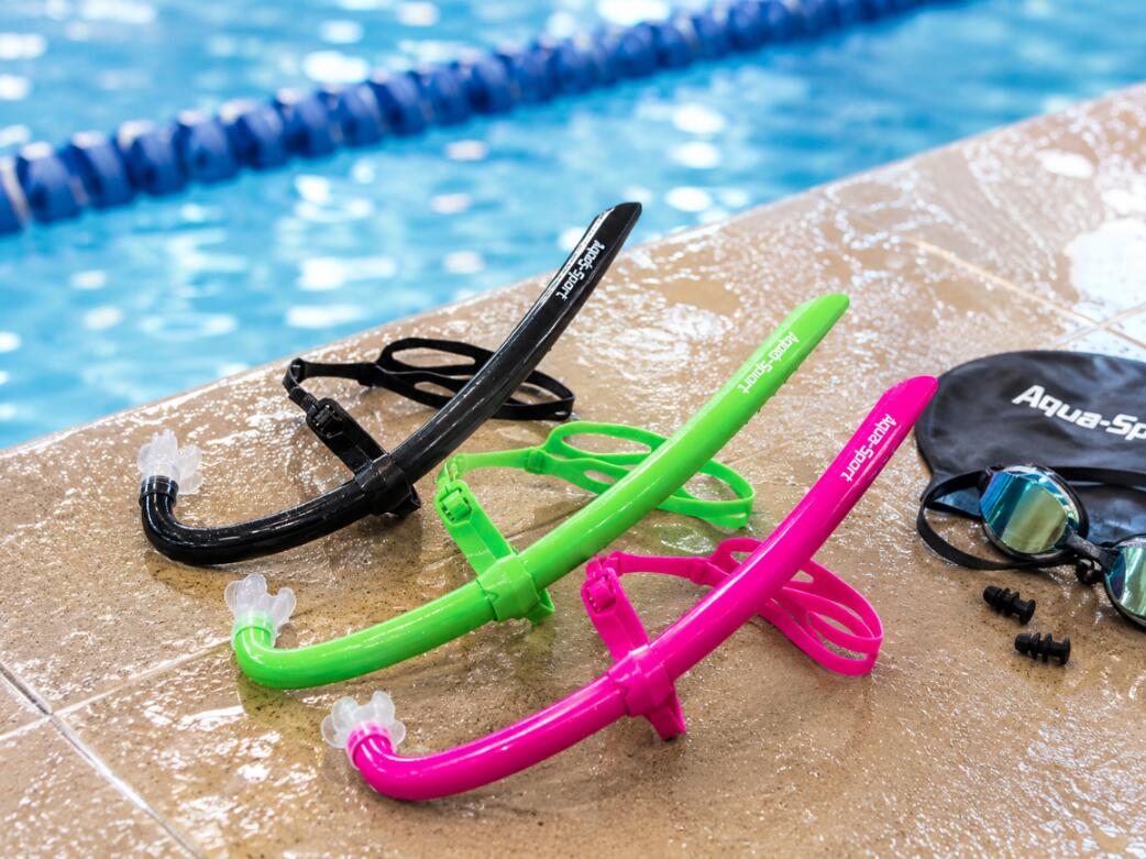 Aqua-Sport rurka czołowa swim snorkel front black AS0821 2/2