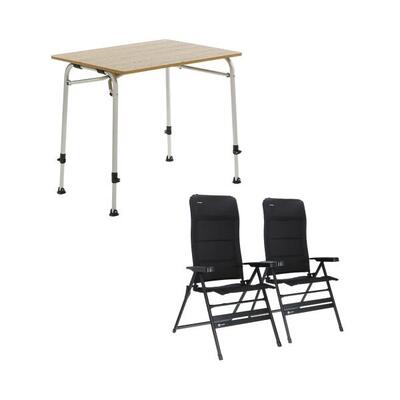 Travellife sorrento brown 80 tafel met festo xl standenstoelen