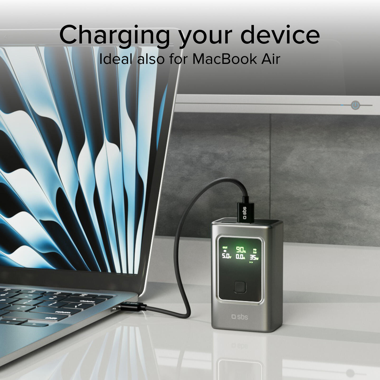 LCD Power Bank 10.000 mAh con PD 35W 7/7