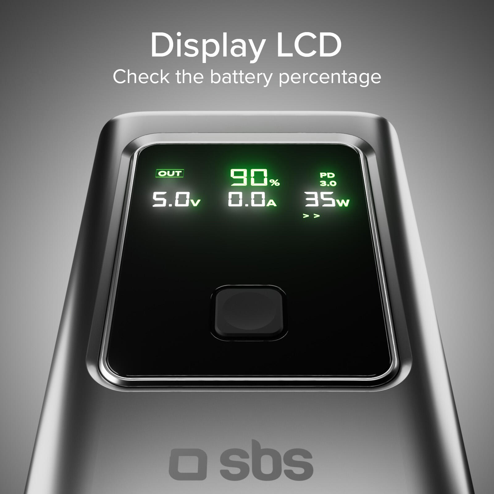 LCD Power Bank 10.000 mAh con PD 35W 5/7
