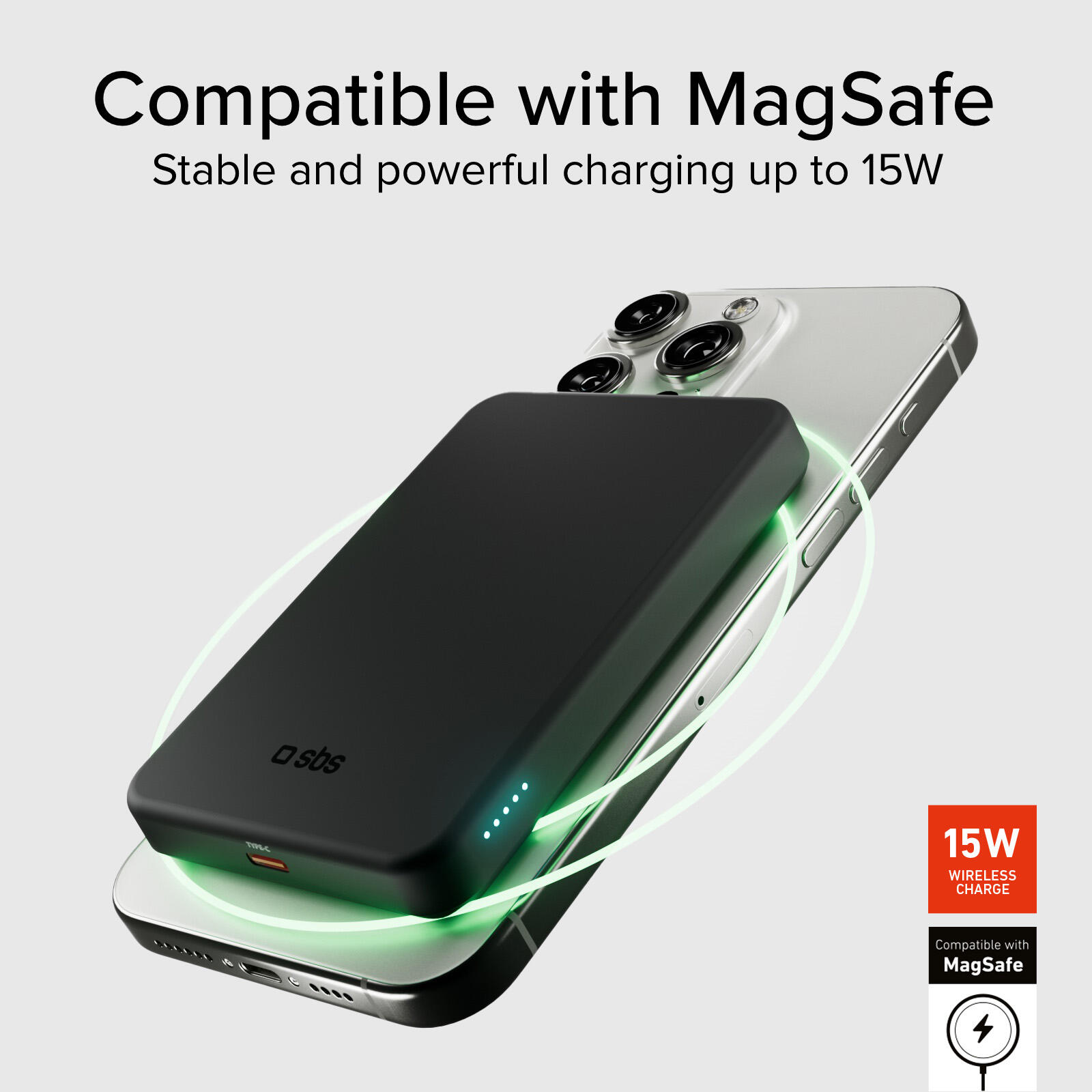 Mag Power Bank Qi2 compatibile MagSafe da 5000 mAh 5/7