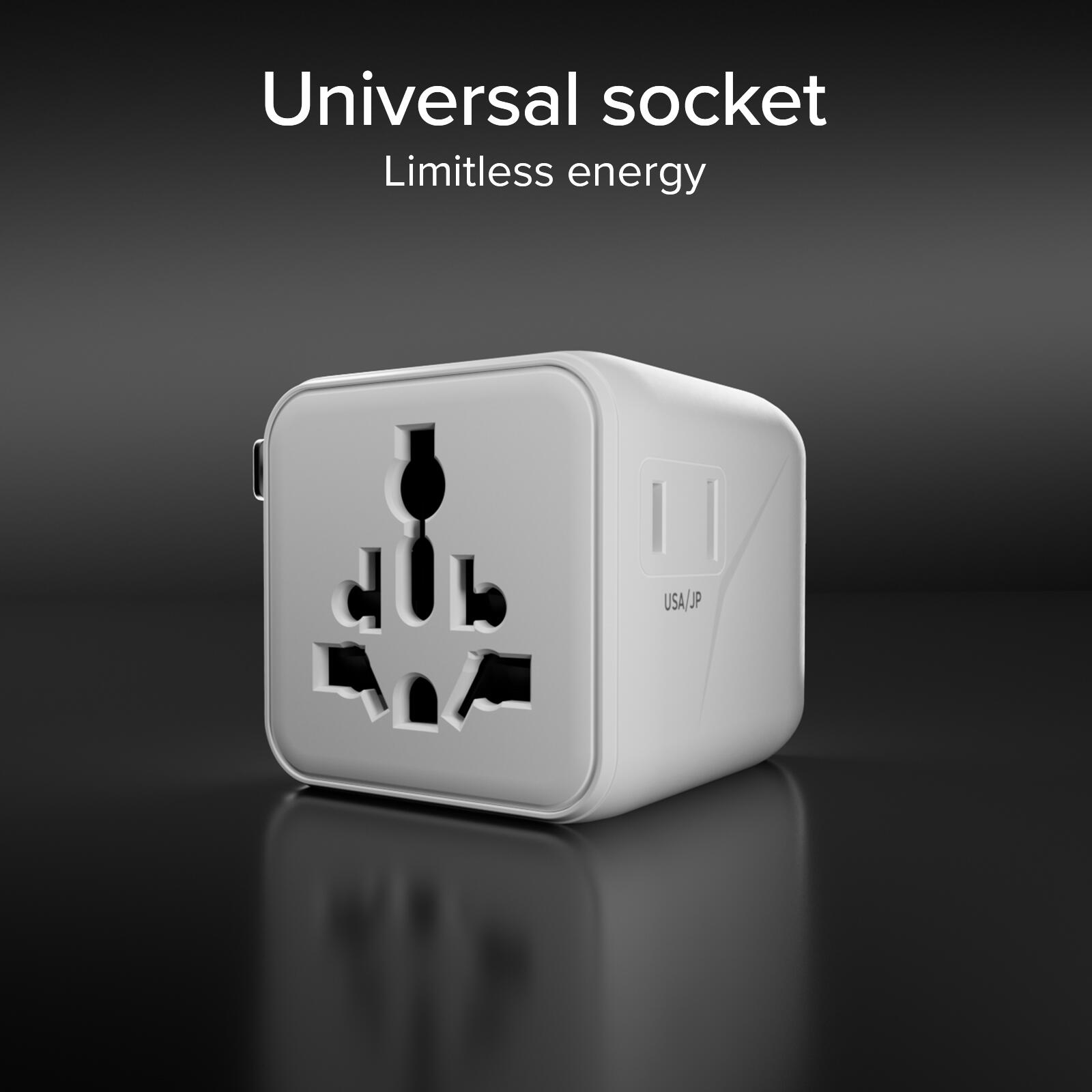 Adaptateur universel avec fiches internationales 2500W 3/7