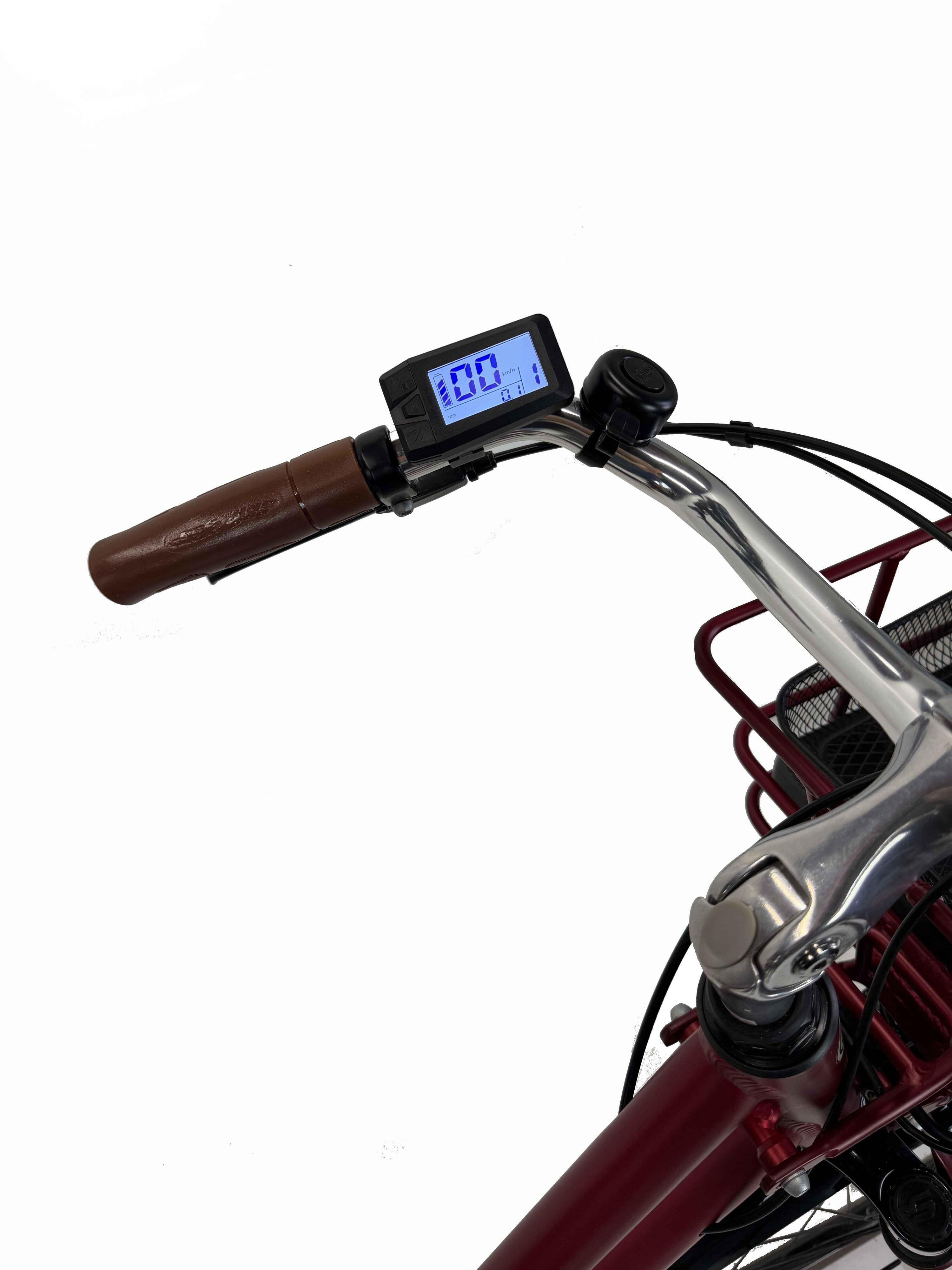Elektro-Stadtfahrrad Dolce Vita by Canellini CITY 28" frau mit taschen - Rot 6/7