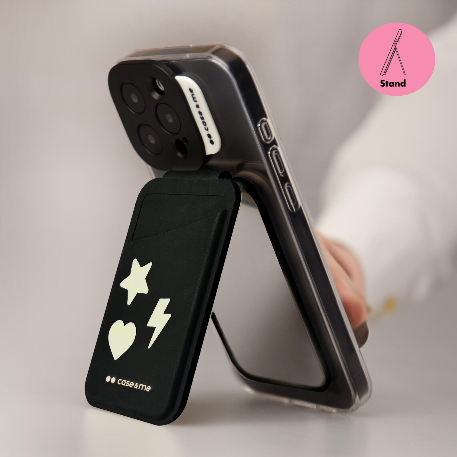Portafoglio con aggancio magnetico e specchio integrato 4/5