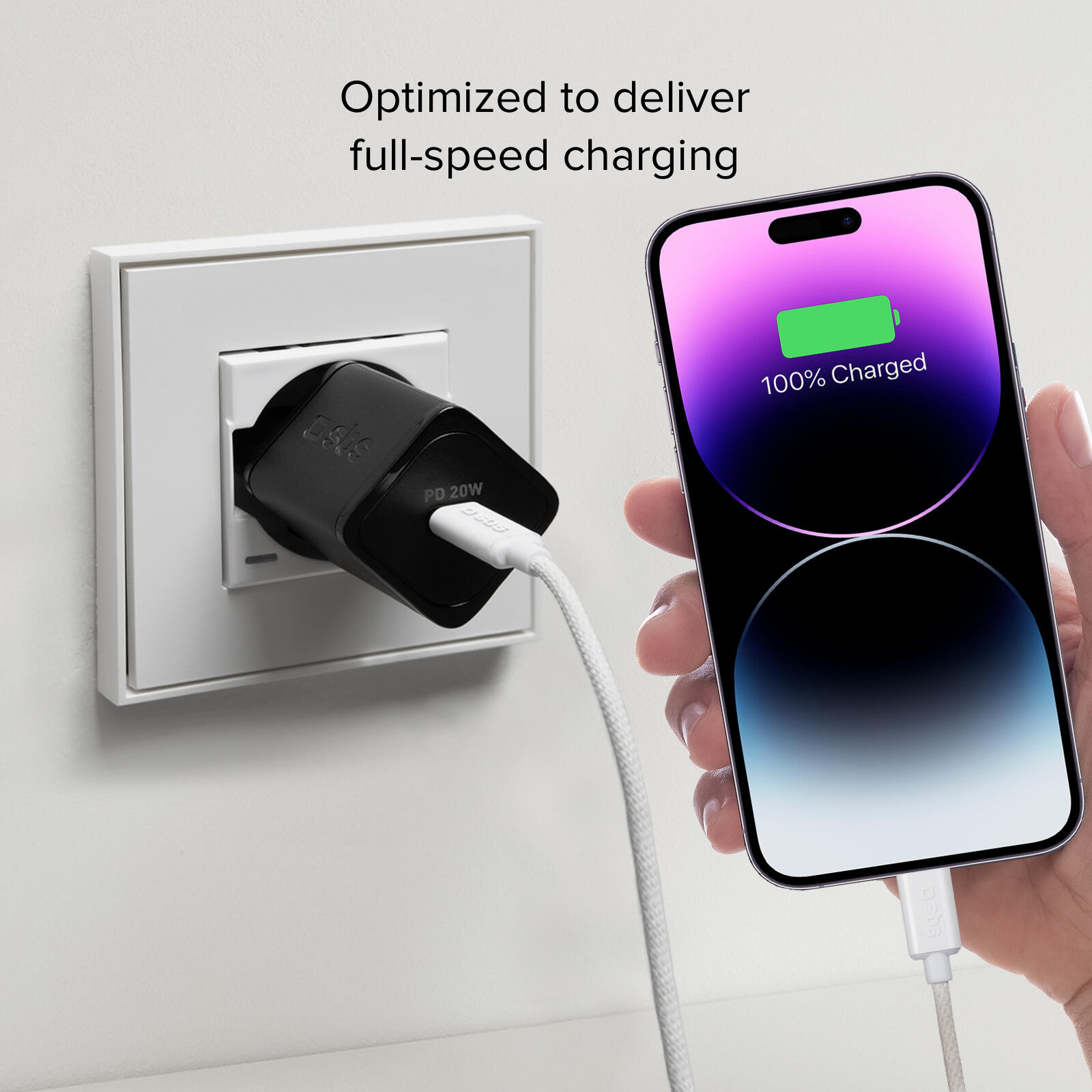 Cavo USB-A - Lightning in tessuto con fermacavo, 1.5 metri 7/7