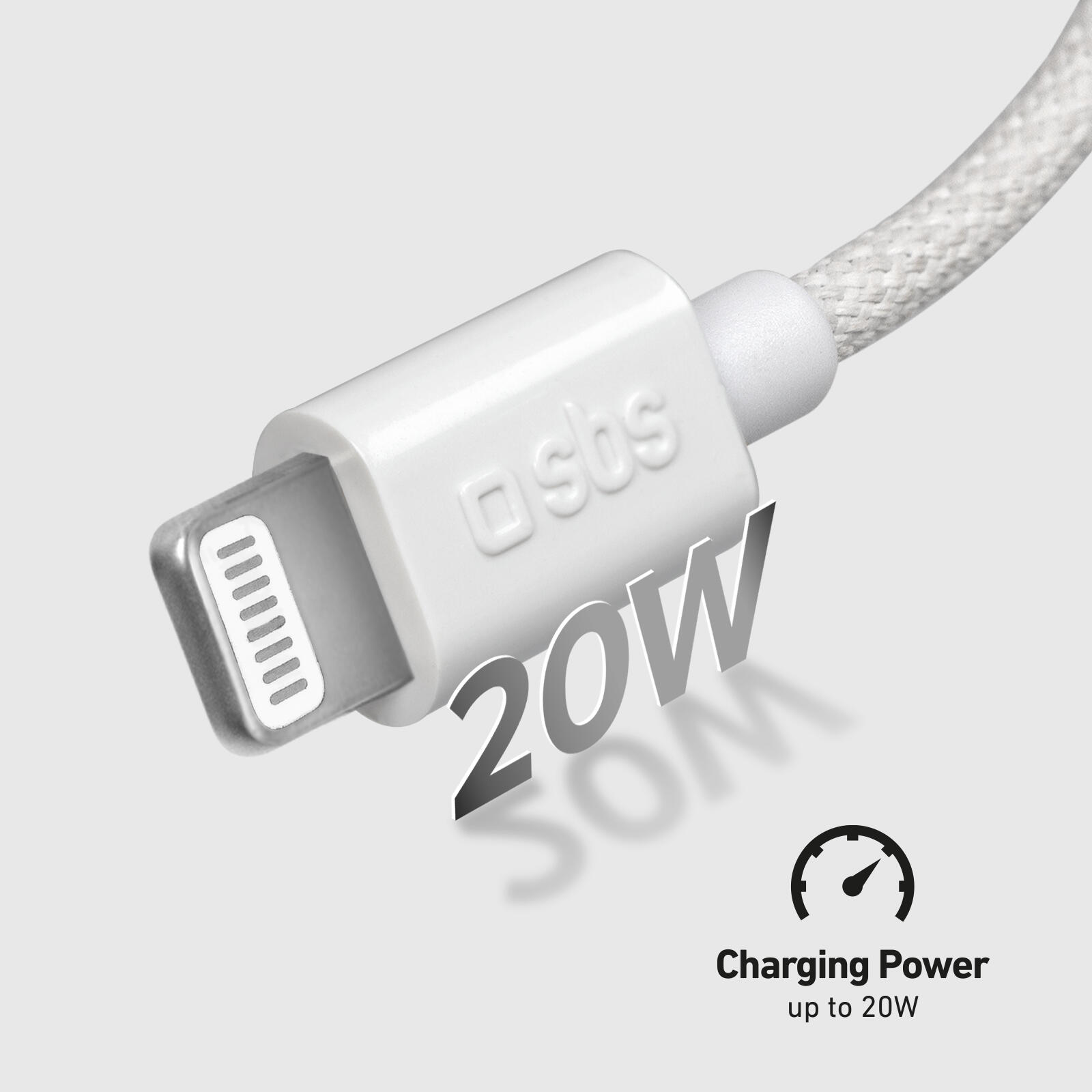 Cavo USB-A - Lightning in tessuto con fermacavo, 1.5 metri 5/7
