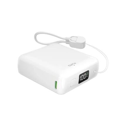 10000 mAh powerbank met USB-C-kabel en LCD-display
