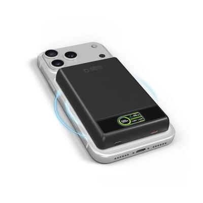 Magnetische powerbank 10000 mah, magsafe-compatibel, met geintegreerd