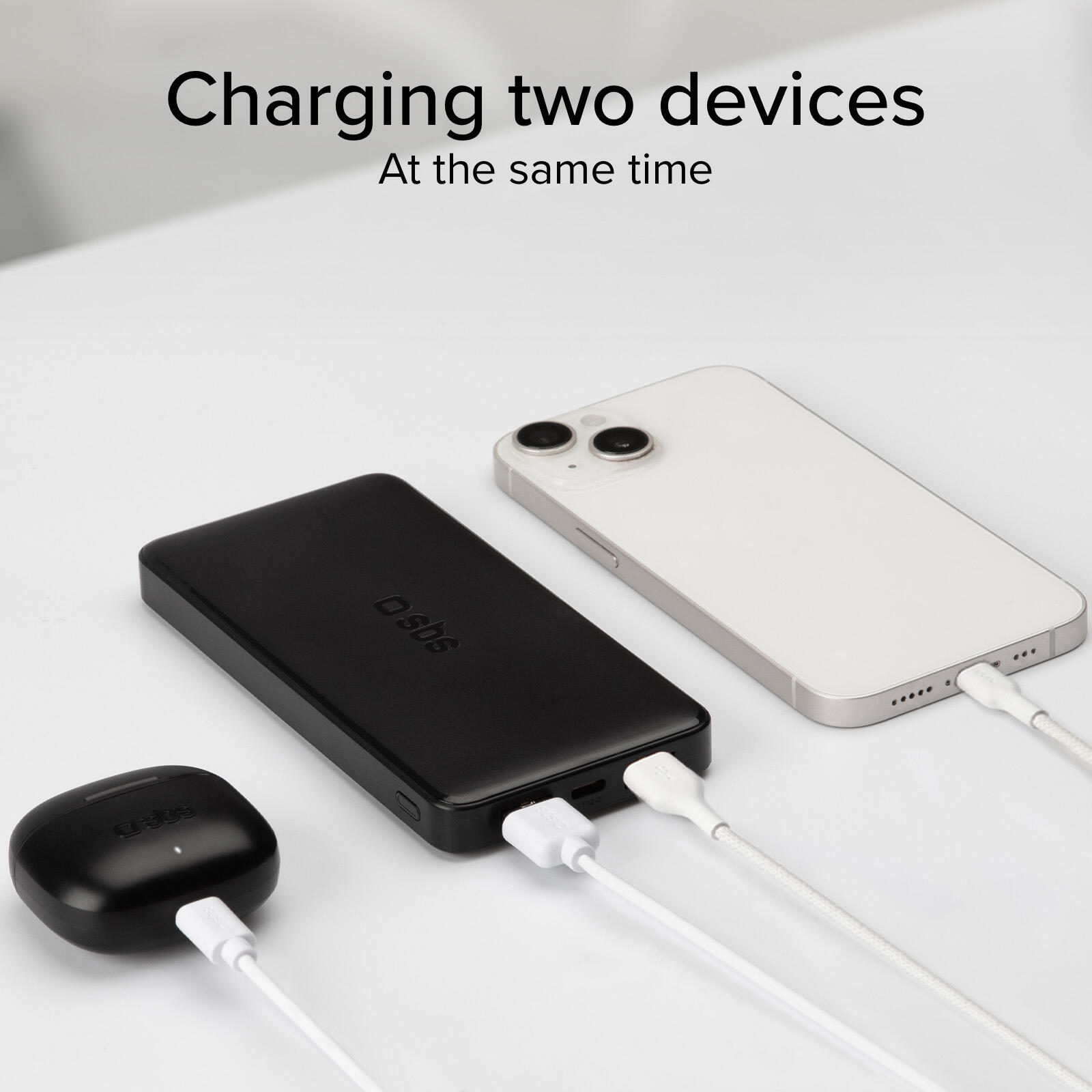Power bank 10.000 mAh extra slim con porta USB 2.1A Intelligent Charge (IC) 4/7