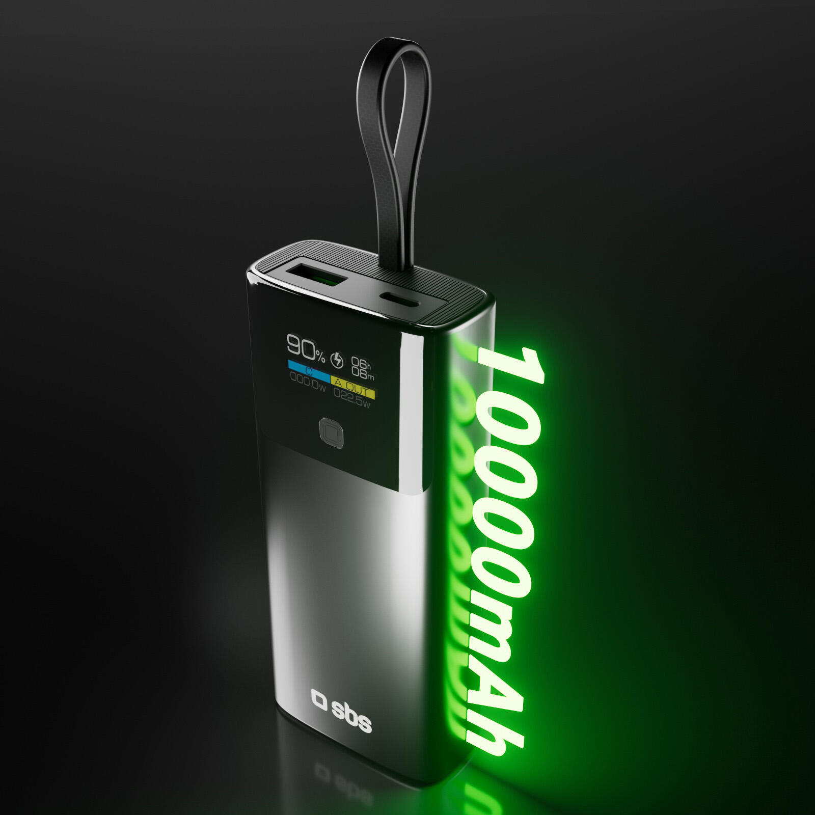 Power Bank 10.000 mAh con LCD PD 20W 3/7