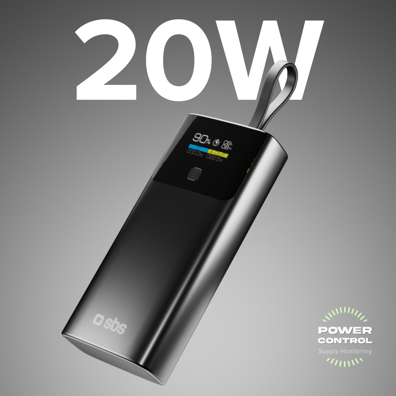 Power Bank 10.000 mAh con LCD PD 20W 2/7