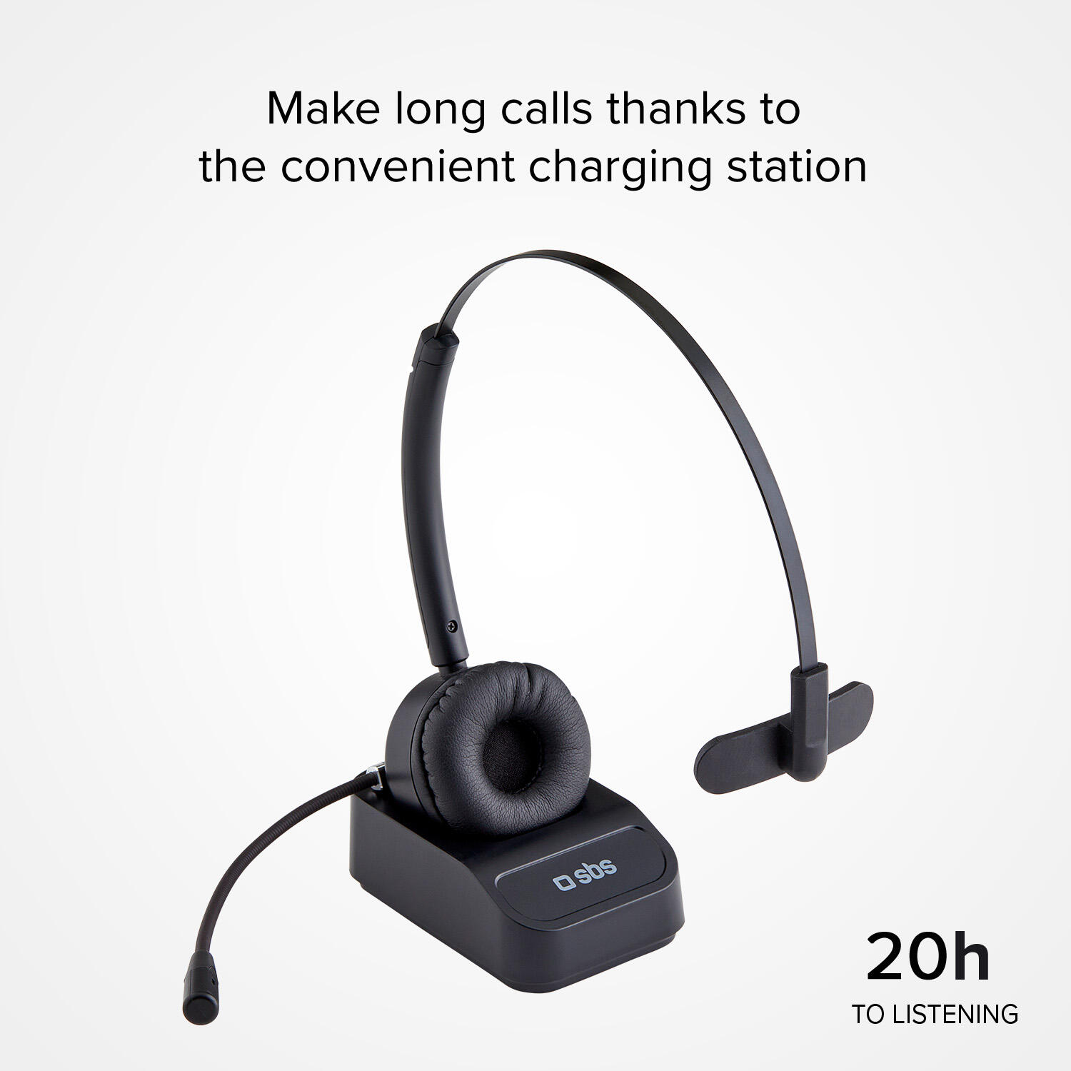 Cuffia mono Wireless Multipoint con microfono 2/4