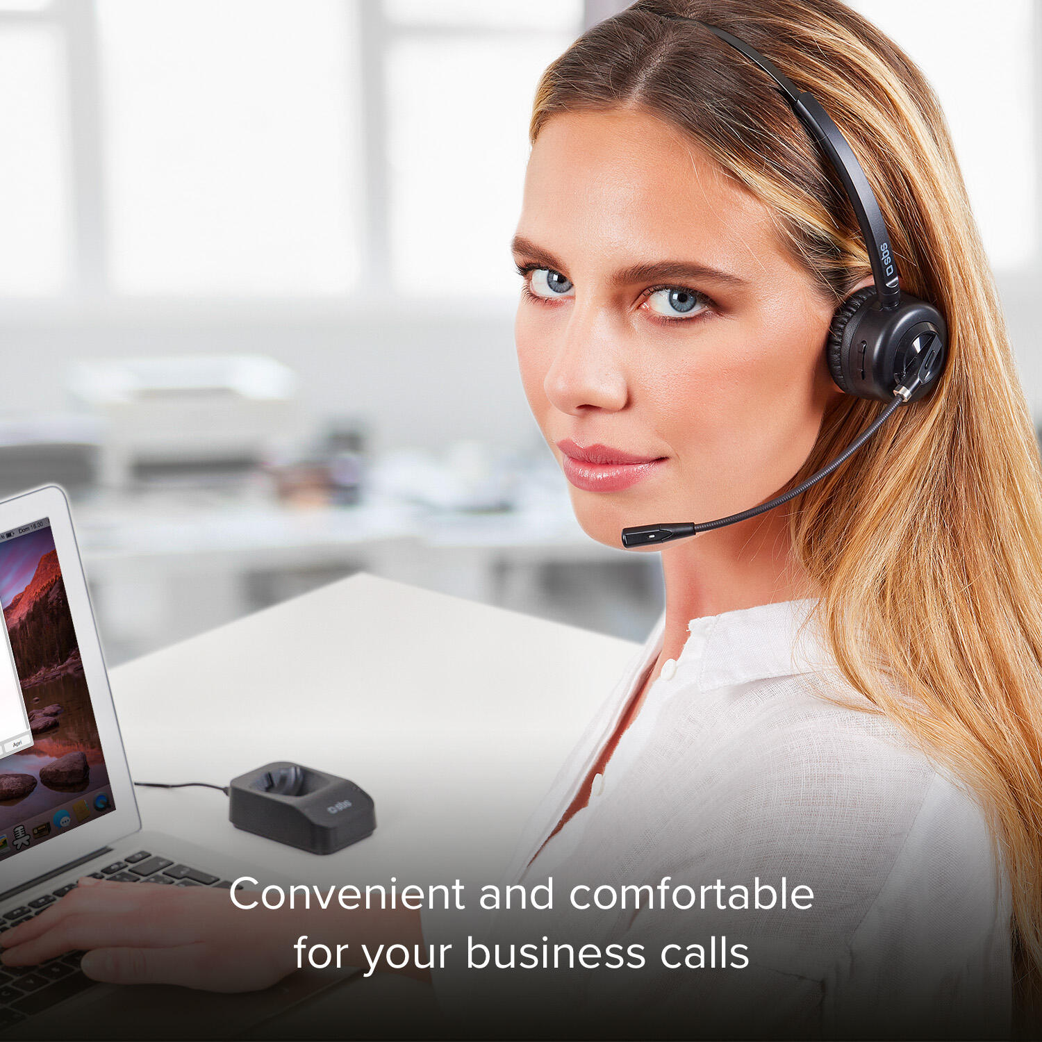 Cuffia mono Wireless Multipoint con microfono 4/4