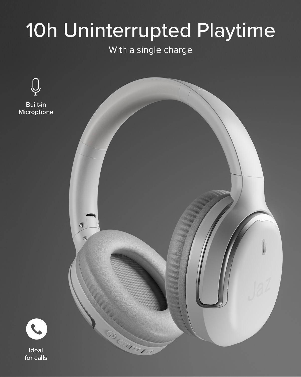 Cuffie wireless Over-Ear con microfono, comandi integrati 4/7