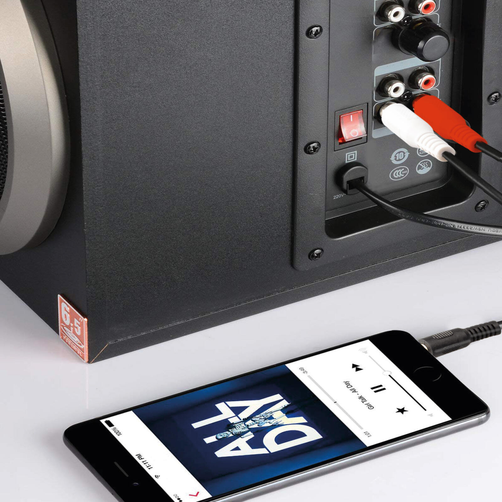 Câble audio Jack 3,5 mm vers 2 RCA mâle 3/3