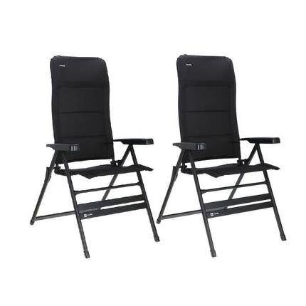 Fauteuil inclinable Travellife Festo XL, noir graphite, 2 pièces