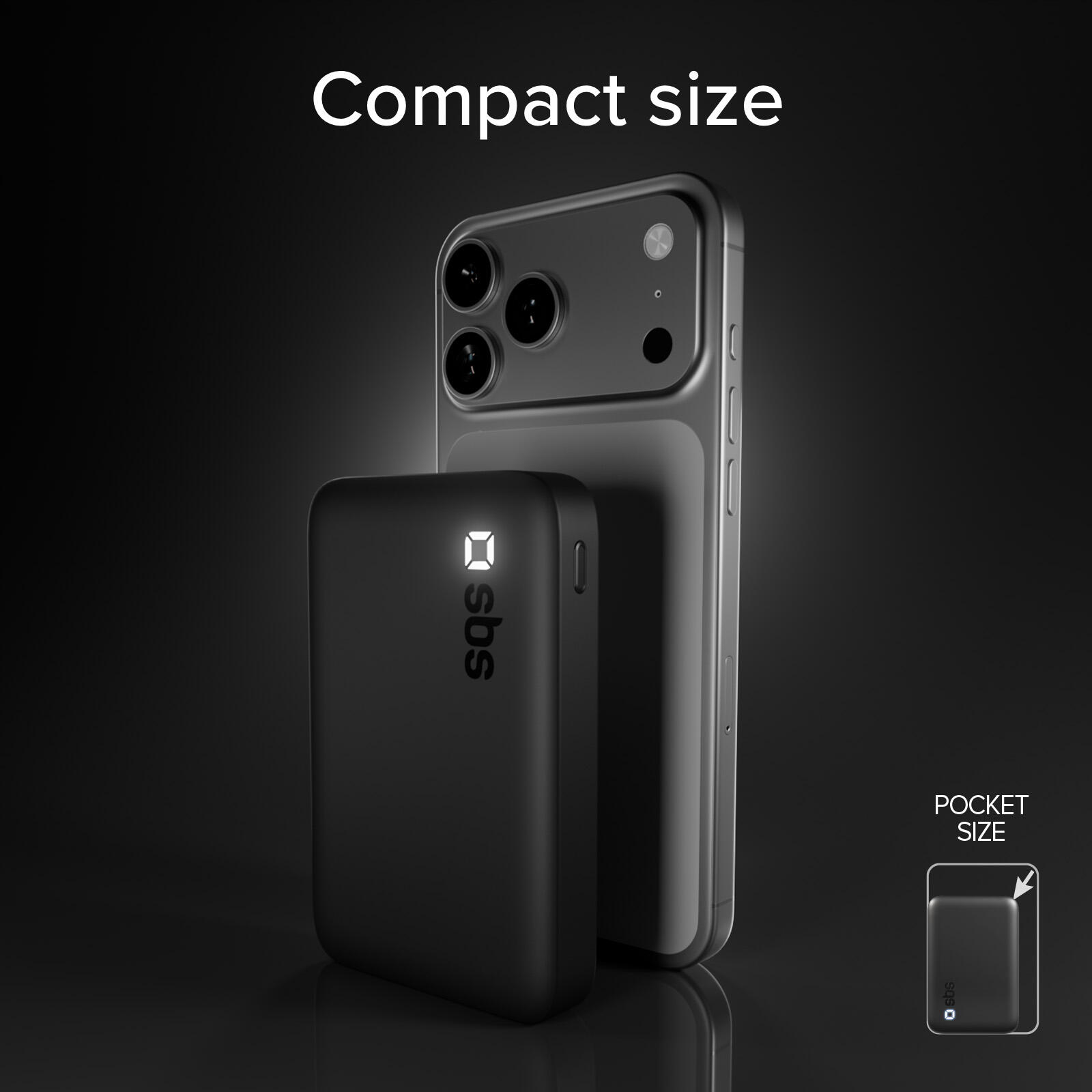 Power Bank 10000 mAh High Density con PD, USB-C e USB-A 5/7
