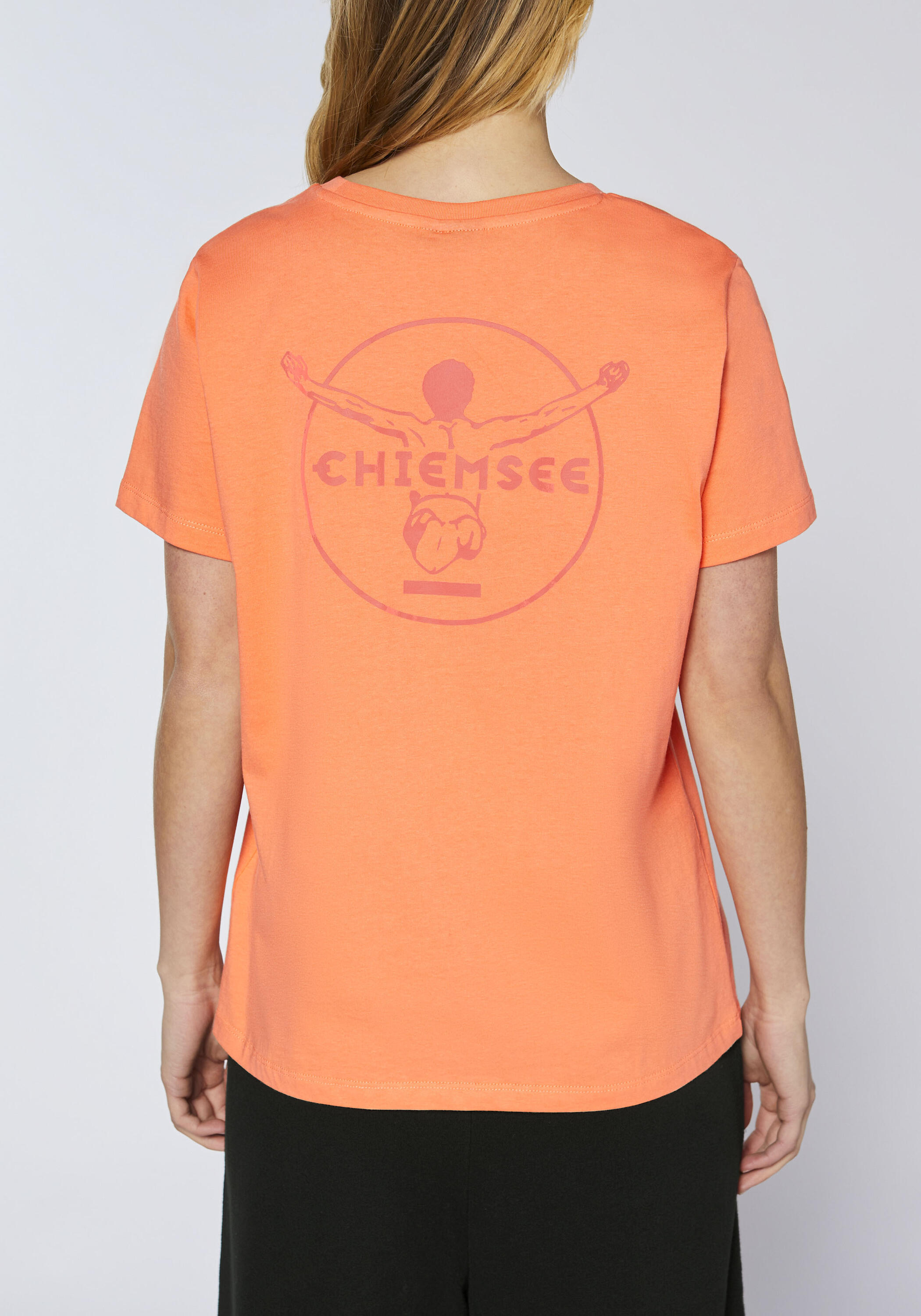 T-Shirt mit tonalem Stick & Print 7/7