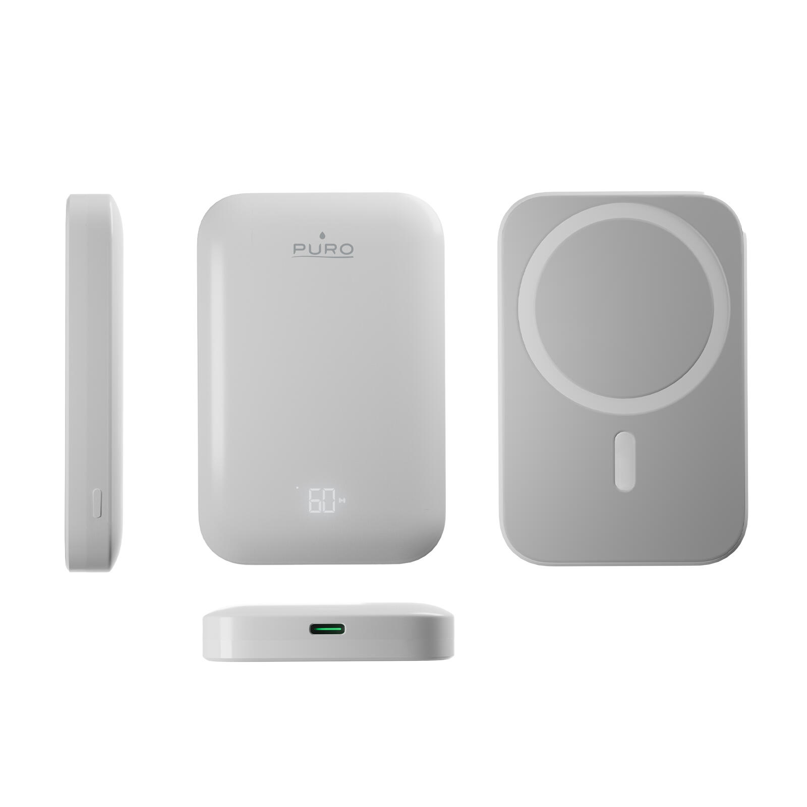 Power Bank Mag compatibile MagSafe 5000 mah con display LCD 6/7