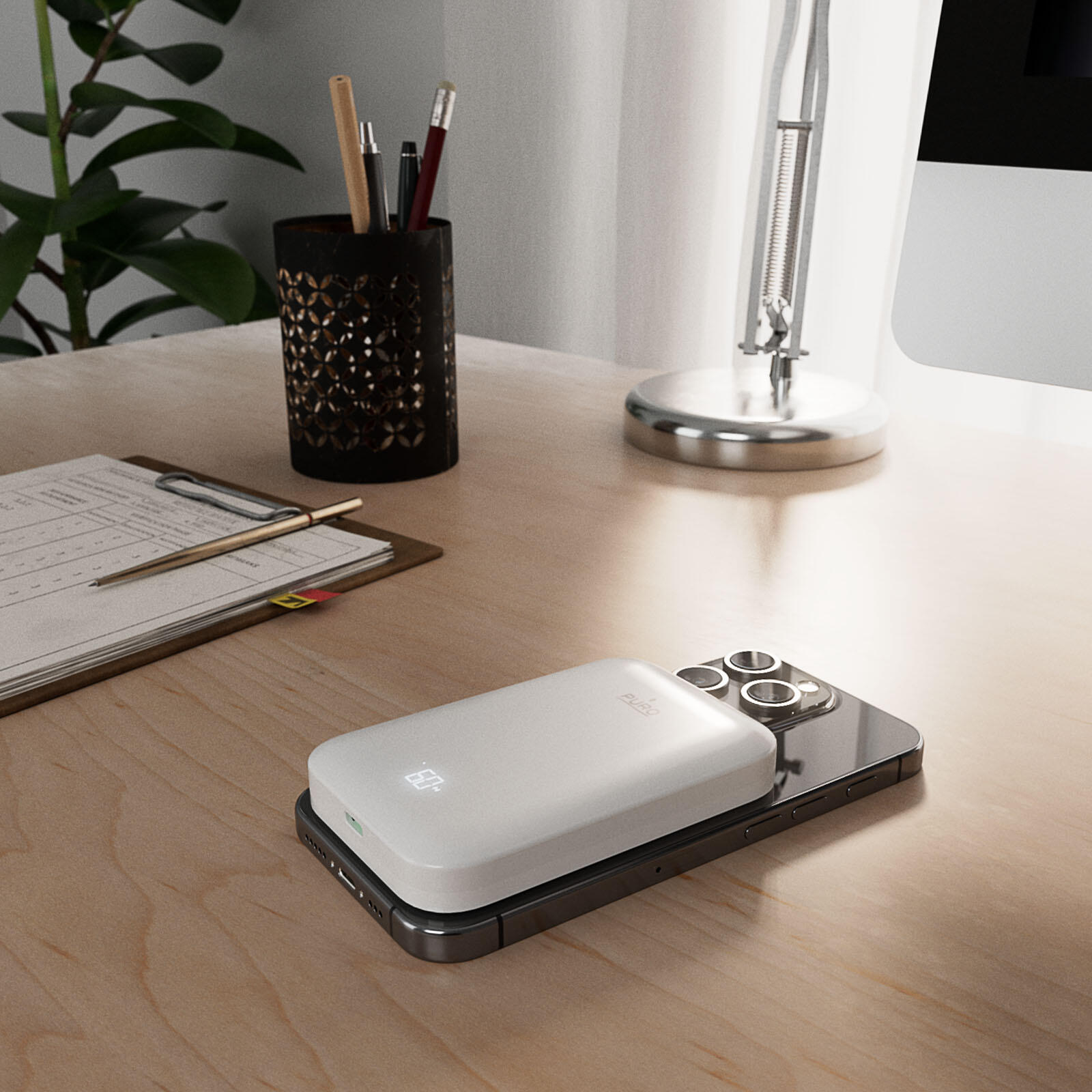 Power Bank Mag compatibile MagSafe 5000 mah con display LCD 7/7