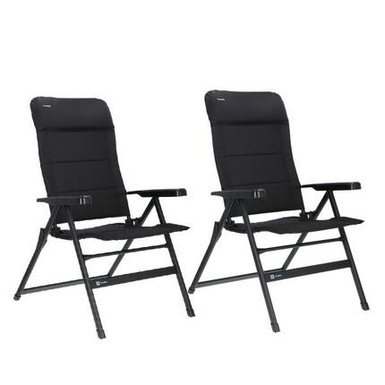 Fauteuil inclinable Travellife Festo L, noir graphite, 2 pièces