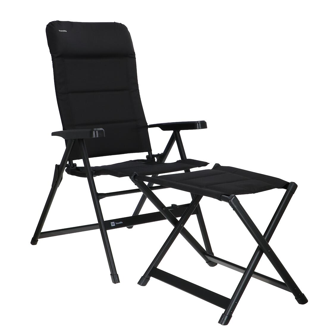 Travellife Festo standenstoel L grafiet zwart 2 stuks 6/6